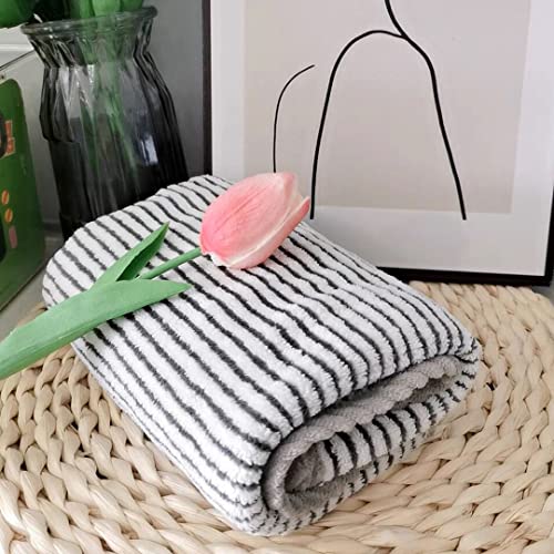 Kissvian 2 Pack Microfiber Hand Bath Towel Set, Superfine Fibre Coral Velvet Bathroom Towels With Hanger thumb #6