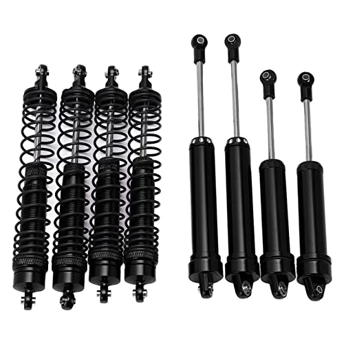GPM For Traxxas Revo/Revo 3.3 / E-Revo Brushless/E-Revo VXL 2.0 Upgrade Parts Aluminum Front Or Rear Adjustable Spring Dampers (85mm) With Aluminum Ball Ends - 2Pr Set Red