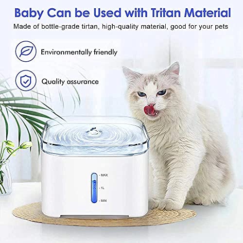 Giomoc Cat Water Fountain, 2L Automatic Dog Water Dispenser Electric Water Drinking Fountain with 2 Replacement Filters… - Image 3