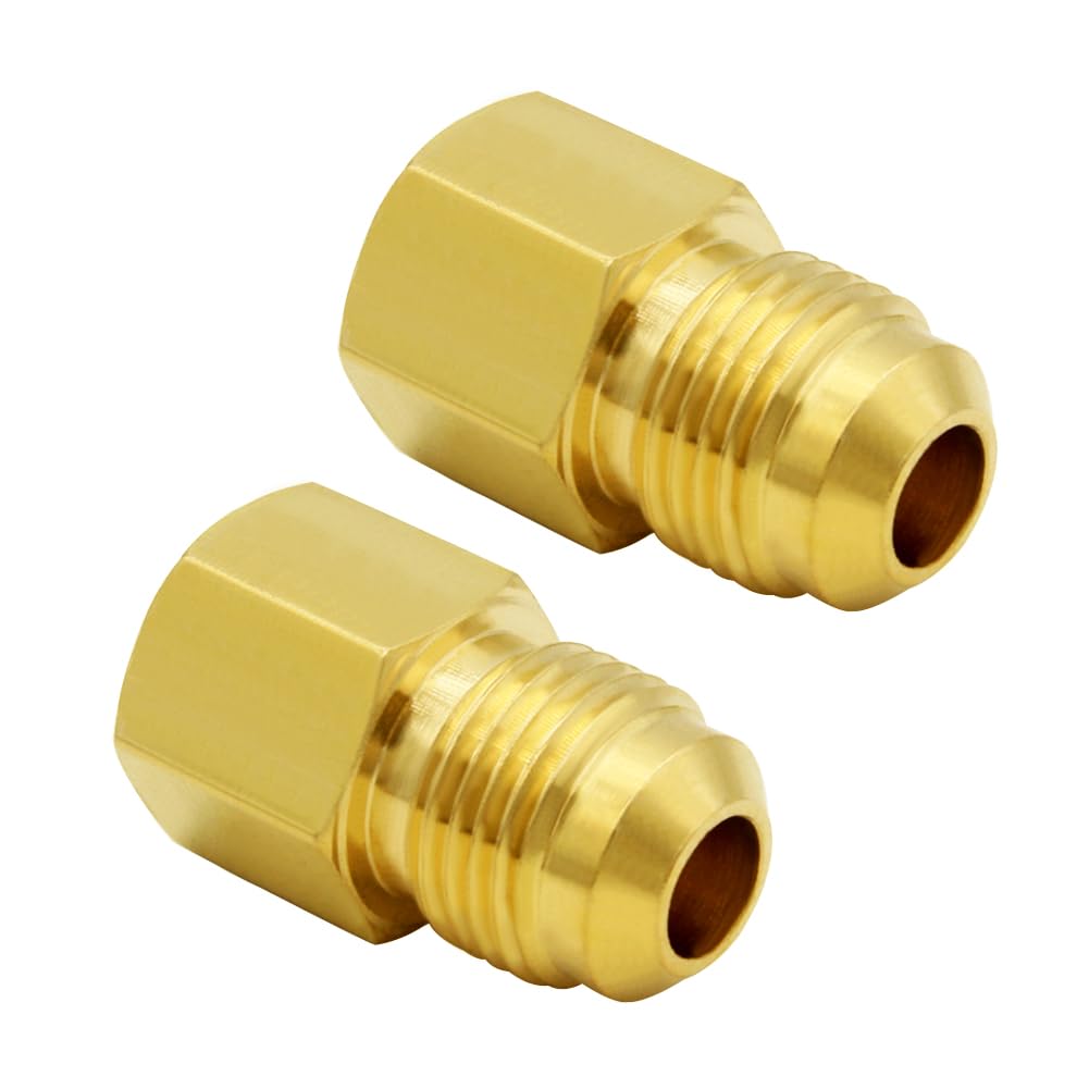 Aazon.co: Hooshing 2PCS Brass Tube Fitting 3/8" Flare To 1/4" NPT
