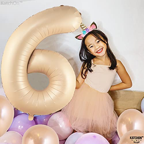 Image of KatchOn Caramel Number 6 Balloon 40 Inch