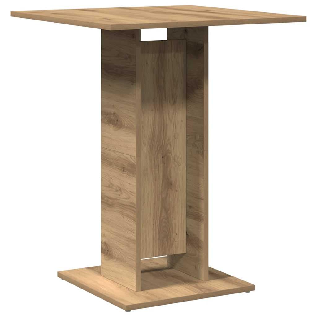 Hothingwell Bistrotisch, 60 x 60 cm, aus Holz, robust und stabil, robuste Oberseite für Esszimmer, Küche oder Büro, leicht zu reinigen mit einem feuchten Tuch, Wandbefestigung