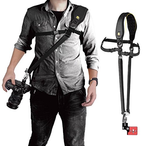 VOKING VK-Q5 Camera Universal Shoulder Neck Strap Belt Adjustable Comfortable Quick Release Safety Tether for DSLR Camera