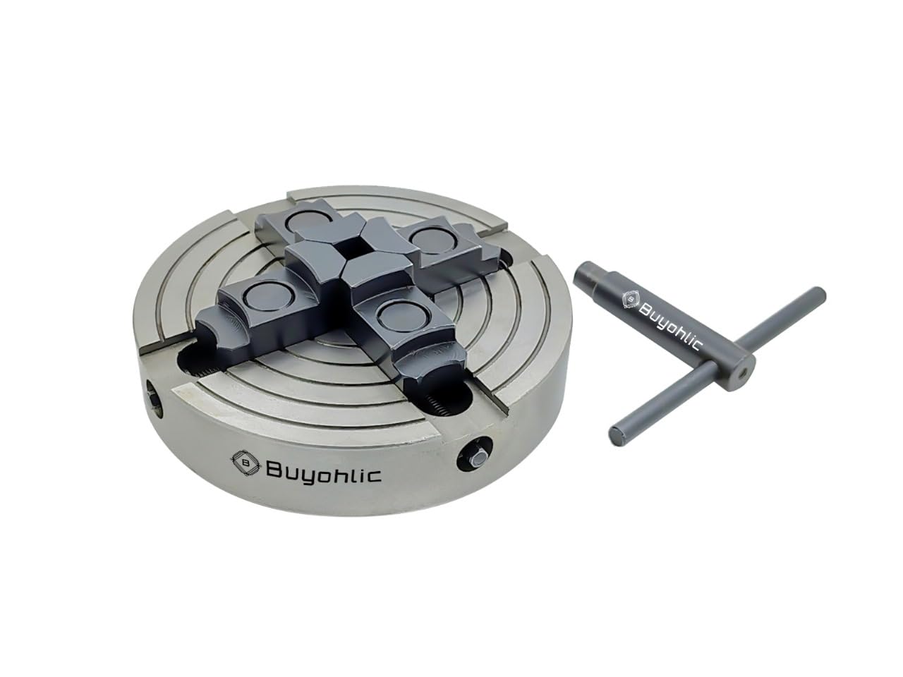 AD International 4-Jaws x 6" Inches Wood Lathe Chuck Threaded 3/4-16 with Independently Adjustable/Reversible Jaws