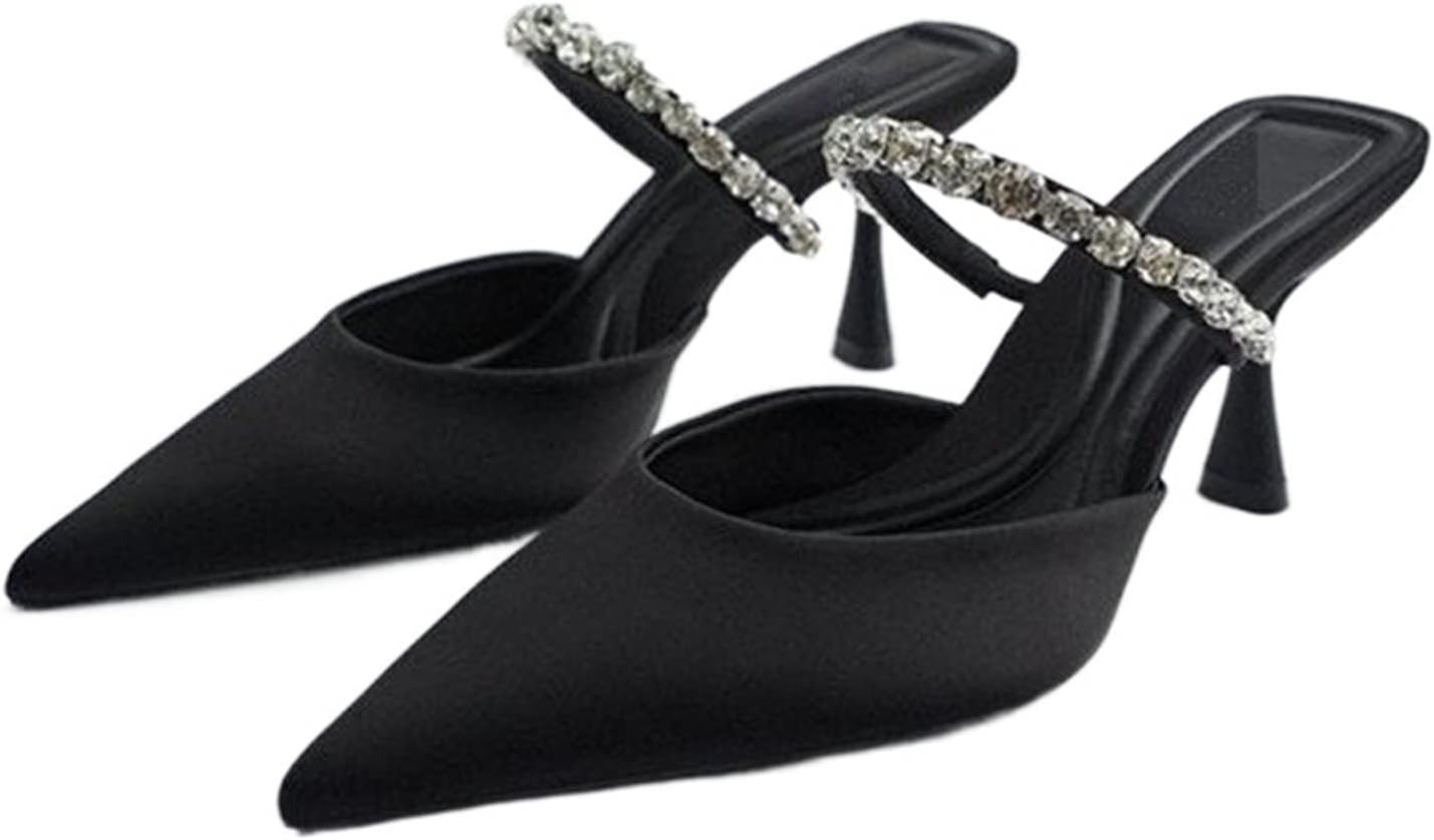BEDPET High Heels Stripper Sandals, Platform Heels, No LACES, Pointy Toes, Wedding Shoes (Color : Hortel�, Size : 41)