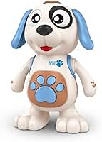 Cachorro Dançarino Interativo com Luzes LED e Sons, Robô Musical para Desenvolvimento Motor e Sensorial, 1 a 3 Anos (Azul)
