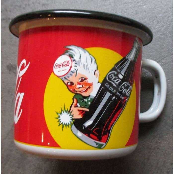 hotrodspirit - mug Coca cola en Email Tasse à café emaillée Sprite Boy