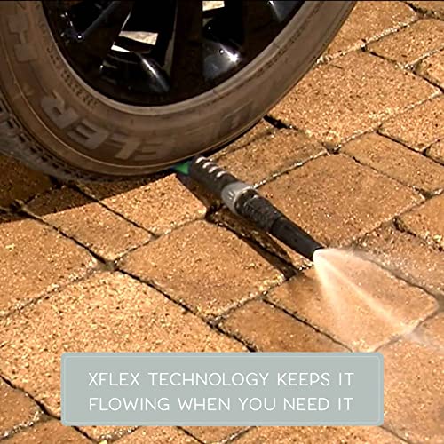 Bernini No Kink 50' Rubber Garden Hose Is Lightweight, Compact And Keeps Water Flowing With Xflex Technology, 5/8 In. X 50 Ft, Lays Flat For Easy Storage, Expands For High Flow Rate (50', Green) #TOP2
