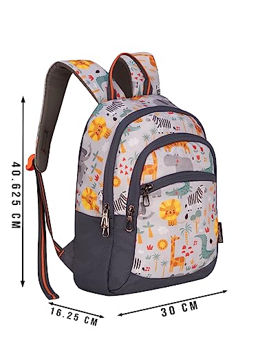Image of COSMUS KIDO ANIMO Printed School Bag 20L - 16 inches Kids Polyester Backpack ideal for Boys and Girls of Age Group 2-5 yrs | Small Students Daypacks