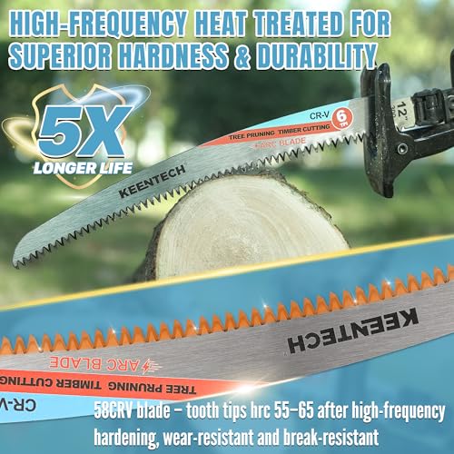 KEENTECH 300mm Arc Shaped Reciprocating Saw Blades for Wood Cutting and Tree Pruning, 3 Pack - Image 5