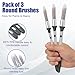 3Pcs Trim Paint Brushes, 0.45/0.6/0.7 Inch Small Paint Brushes for Walls, Edge Painting Tool for Baseboards, Corners, Touch Up Painting and Detail Work