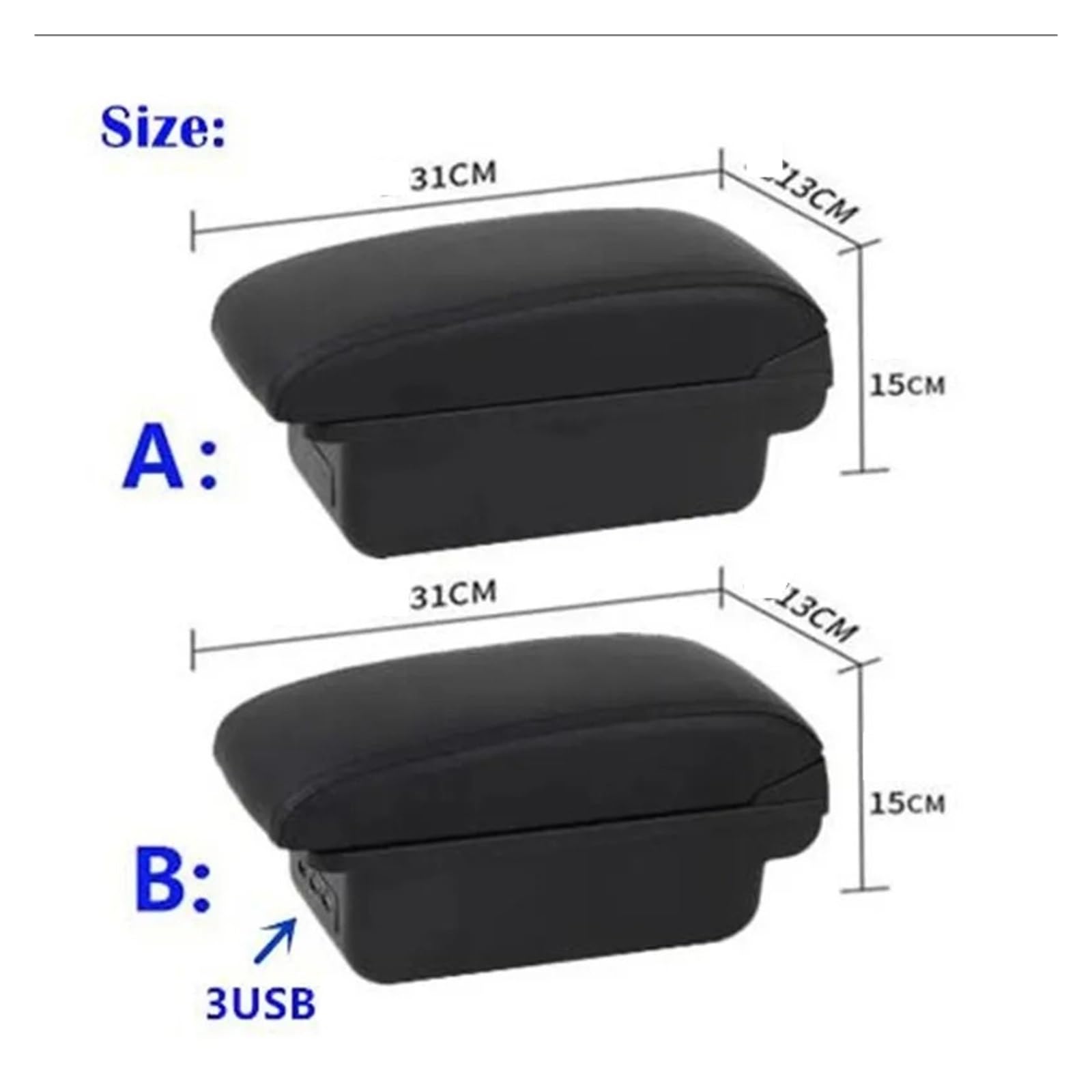 Caja Reposabrazos Para SEAT Para Cordoba II 2003 2004 2005 2006 2007 2008 2009 Caja Almacenamiento Reposabrazos Del Coche Accesorios Repuesto Interior Consola Central Reposabrazos(A red line NO USB)