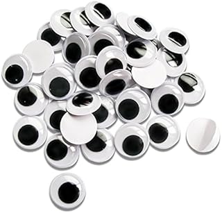 TOAOB 300pcs Wiggle Googly Eyes with Self Adhesive Round Black White Sticky Wobbly Eyes Plastic Craft Eyes 15mm for DIY Scrapbooking Crafts