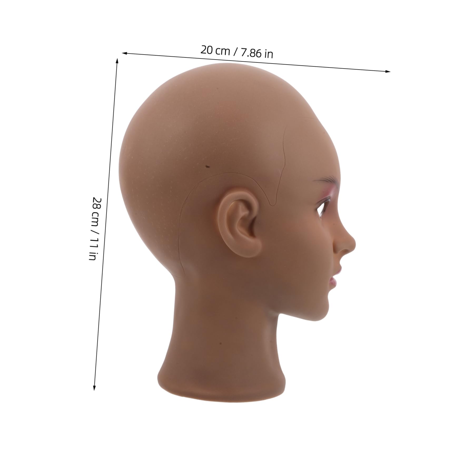 Healeved Mannequin Head for Glasses Display Pvc Realistic Woman Head Mold Hat and Jewelry Showcase