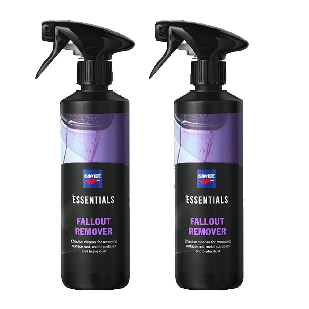 CARTEC Prodotto Decontaminante Pulitore Rimuovi Residui Ferrosi Cerchioni e Carrozzeria Auto Essentials Fallout Remover 500ML. KIT PROMOZIONE 2 PEZZI