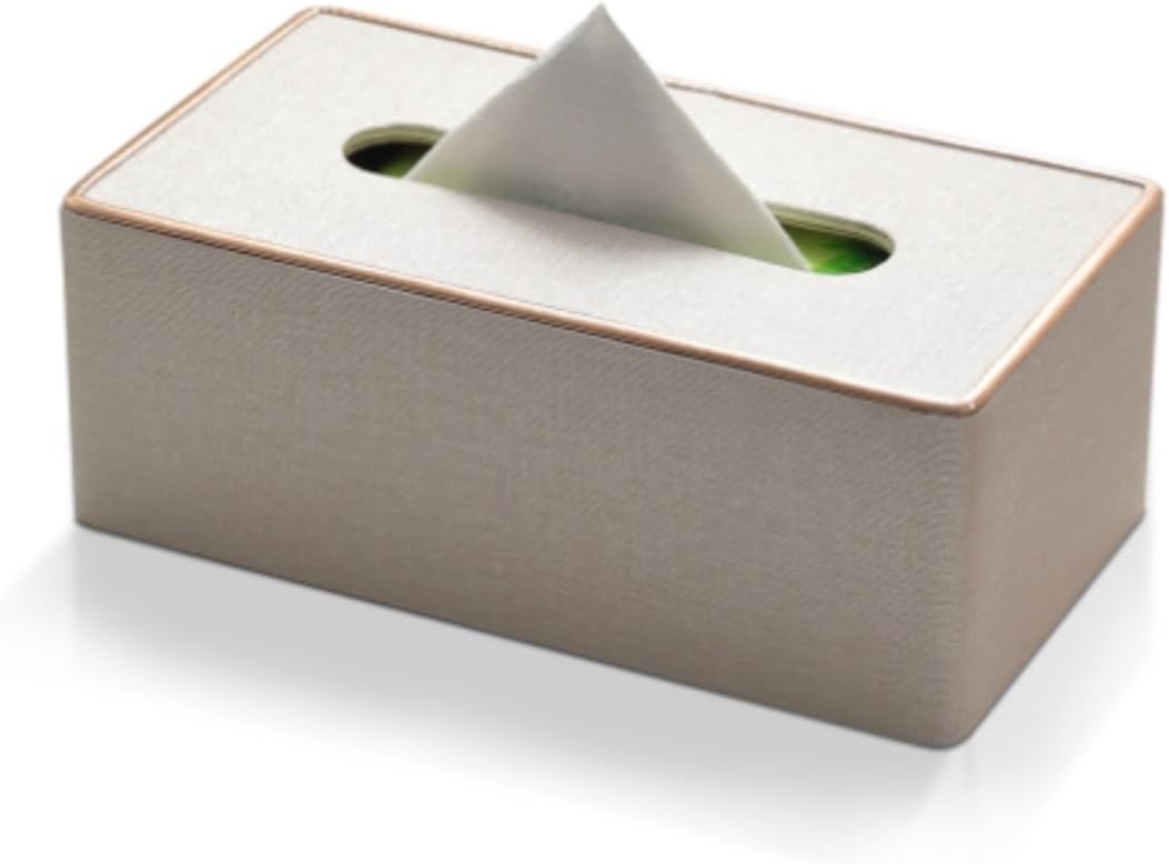 Tissue Box Cover Tissue Box Holder Gold Trim Decorative Tissue Box Holder Bedroom Decor Napkin Holder Home Office Car Tissue Box Cover for Bathroom Room Office Car ( Color : Dark green , Size : 25*13.