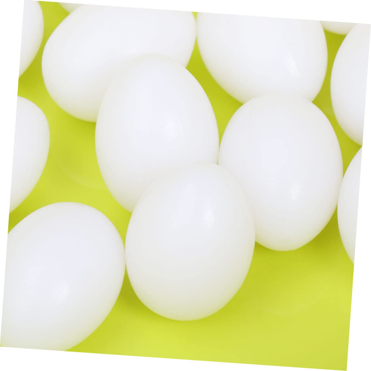 Ciieeo Uova Finte di Piccione Bianche 50 Pezzi per Decorazione DIY | Plastica Superficie Liscia, Design Simulazione Uovo, Adatte a Casa e Progetti Creativi