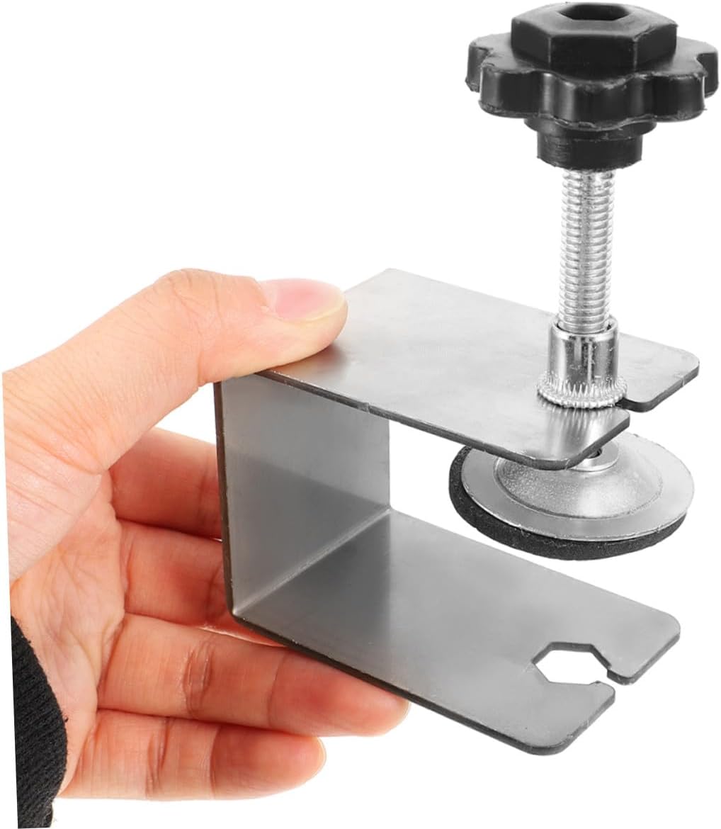 NOLITOY 6pcs Stainless Steel C-clamps for Drawer Front Panel Installation, Woodworking Cabinet Drawer Fixing Clips, Heavy Duty Cabinet Installation Tool for Woodworking and Cabinetry