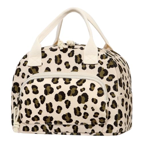 BuyCard sac isotherme repas femme –lunch bag isotherme | Sac isotherme repas en velours côtelé, petit sac isotherme, pour le travail, l'école, les...