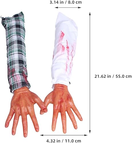Miniatura 3 de Toyvian 2 piezas de accesorios de sangre de Halloween, piezas de cadáver simuladas de Halloween, divertidas bromas para casa embrujada, decoración