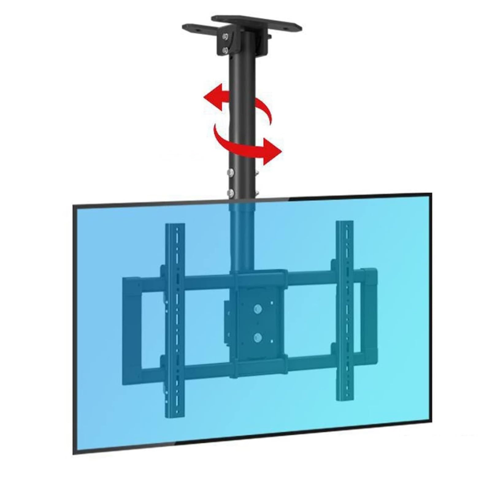 QICBYING Adjustable Ceiling Tv Mount Bracket, Full Motion 360 Degree Rotation Tilt Swivel TV Mount, Fits 39-90" Lcd Flat Screen Tvs, Sturdy Metal Wall Mount With Expansion Screws