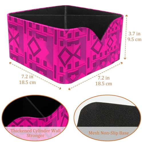 Porte-stylos rectangulaire avec motif géométrique carré pour table - 4