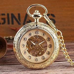 Zakhorloge ketting transparant mechanisch zakhorloge voor heren heren gouden hanger horloge met ketting horloge handwind retro mechanisch herenhorloge