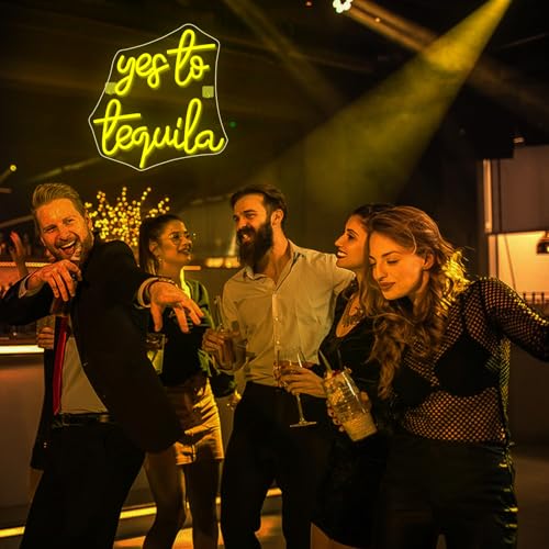 Looklight Yes to Tequila Neon Sign Tequila Led Signs Bar Signs USB Letter Light Up Signs Dimmable Neon Lights for Home Beer Bar Bedroom Restaurant Man Cave Cafe Bistro Club Party - Image 4
