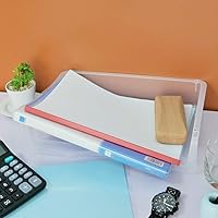 Vista 6 de Kiddream Bandejas plásticas transparentes de la carta del documento de 6 niveles, bandeja apilable del fichero del papel