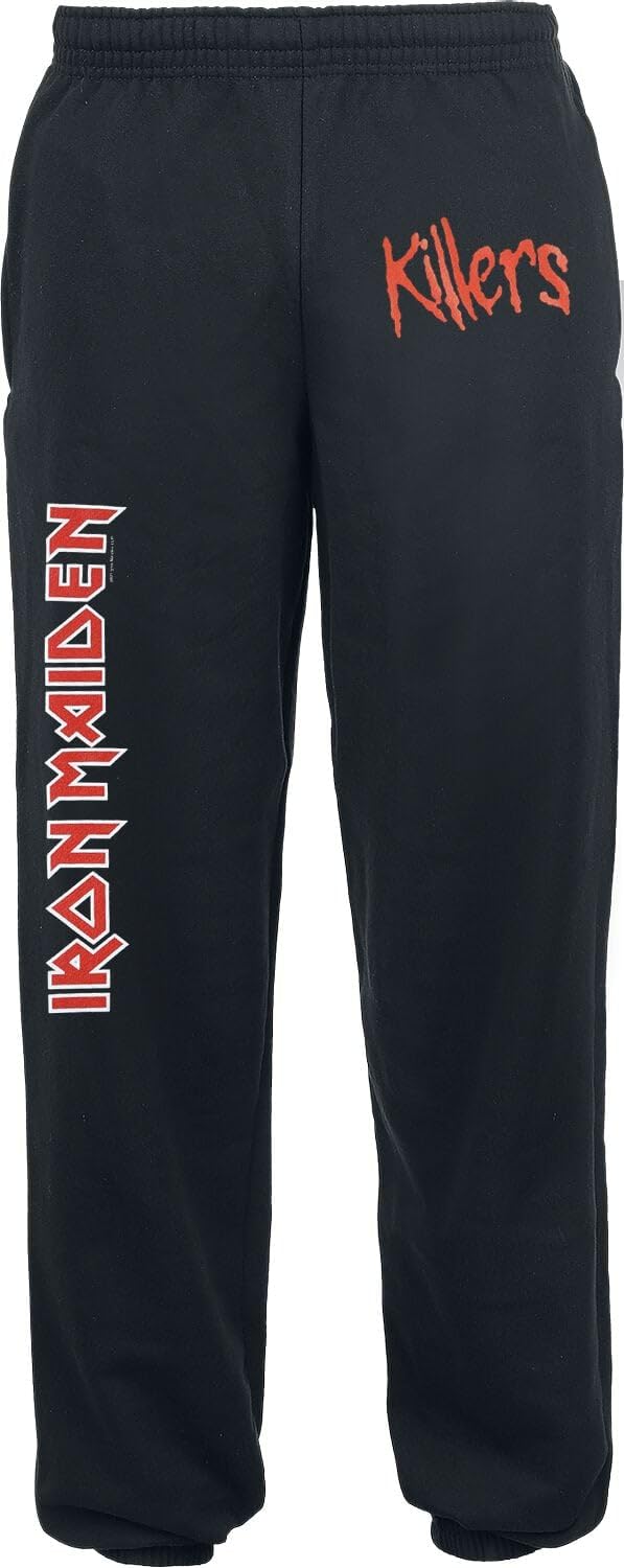 Iron Maiden Killers Hombre Pantalones de deporte Negro Ancho