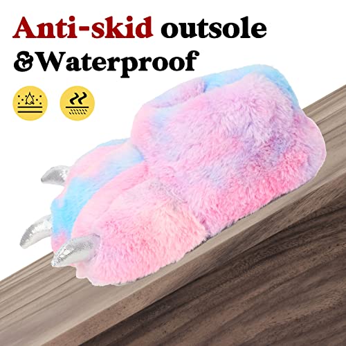 Women Plush Animal Paw Slippers Funny Novelty Bear Claw Slippers Cozy Furry Warm Memory Foam Slippers Gifts for Halloween Christmas4