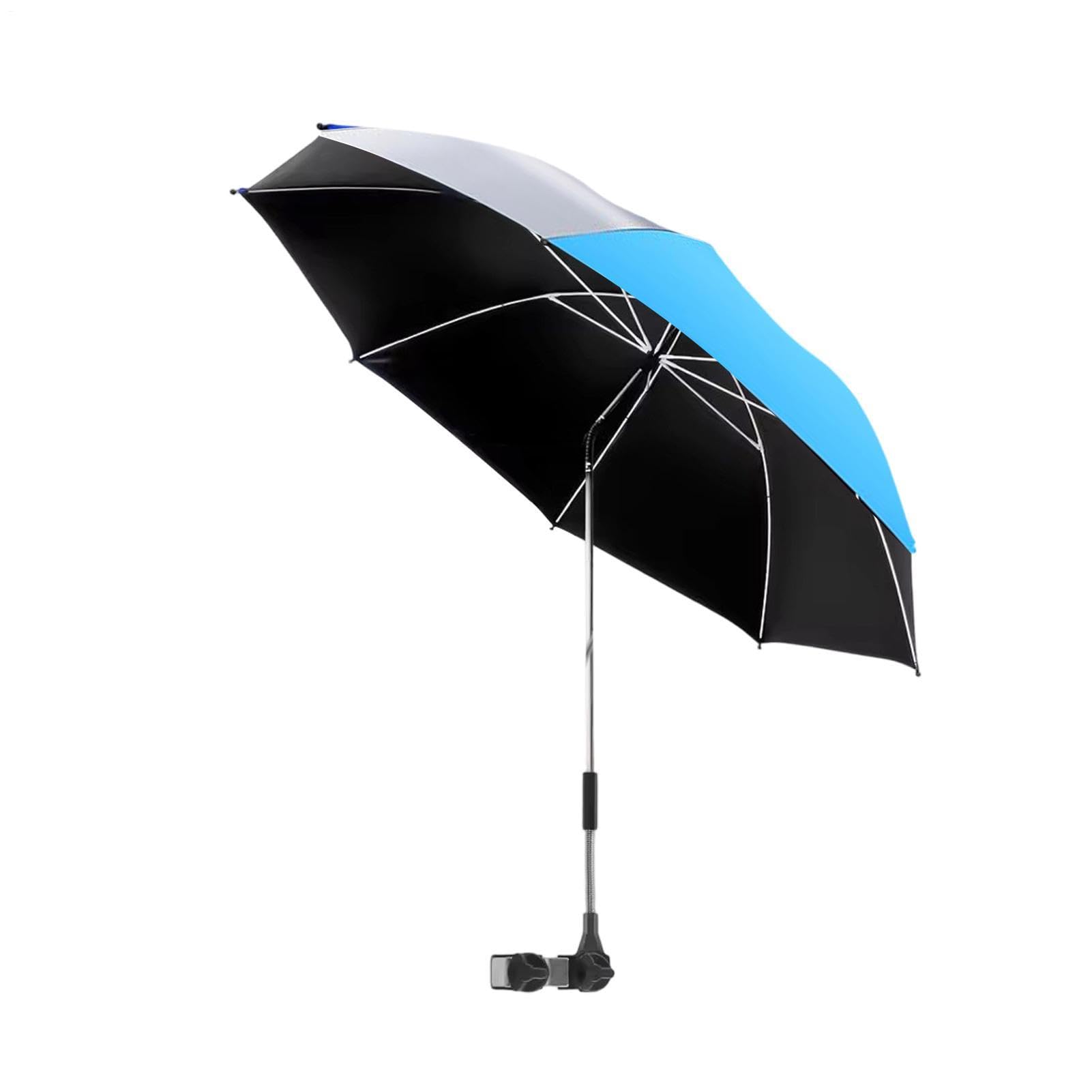 Generico Ombrello da Spiaggia per Sedia Tettuccio A Clip Con Protezione UV | Ombrello Regolabile con Morsetto da Sedia Per Patio, Giardino, Vacanza, Spiaggia, Cortile, Balcone, Campeggio E Pesca