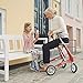 ByACRE Carbon Ultralight Rollator Walker With Organizer Bag, Wide Track, 18.5