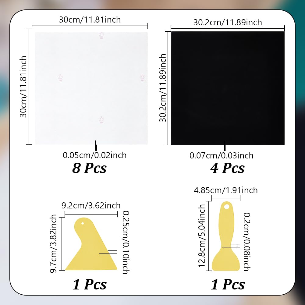 NBEADS 14 stuks Strass Flock Sticky Template Materiaal, 8 Stks 30 x 30 cm Strass Warmteoverdracht Papieren 4 Stks Flocking Warmteoverdracht Film en 2 Stks Plastic Schraper voor Doek DIY Ontwerp NBEADS 14 stuks Strass Flock Sticky Template Materiaal, 8 Stks 30 x 30 cm Strass Warmteoverdracht Papieren 4 Stks Flocking Warmteoverdracht Film en 2 Stks Plastic Schraper voor Doek DIY Ontwerp