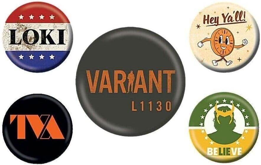 Pyramid Loki (Tva) Badge Set Official Merchandise