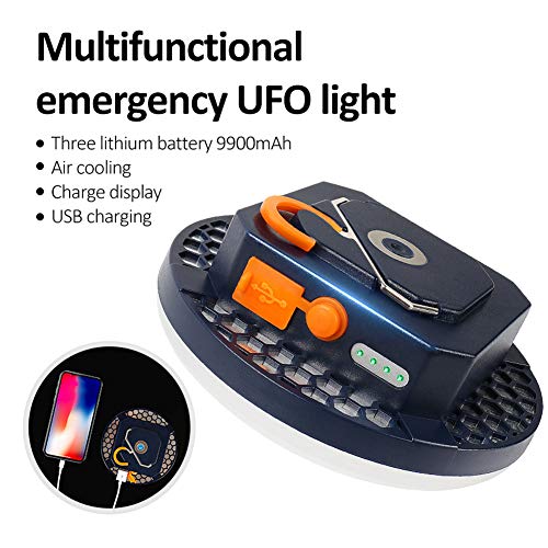 Lâmpada LED portátil para acampamento ao ar livre com lanterna brilhante recarregável USB Lâmpada de