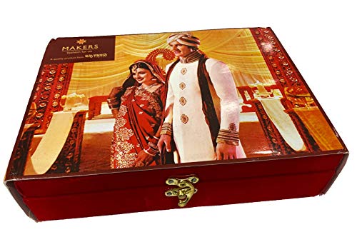 Image of Raymond Fabrics Printed Shirt and Trouser Fabric Combo in Velvet box Packing VComboPlain4-7( 2.30 meter Shirt ,1.2 meter pant)