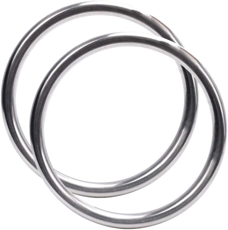 SUPVOX Wing Chun Ring 2Pcs Stainless Steel Self Training Rings for Martial Arts Hand Strength and Fitness Core Training Equipment