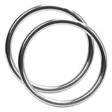 SUPVOX Wing Chun Ring 2Pcs Stainless Steel Self Training Rings for Martial Arts Hand Strength and Fitness Core Training Equipment