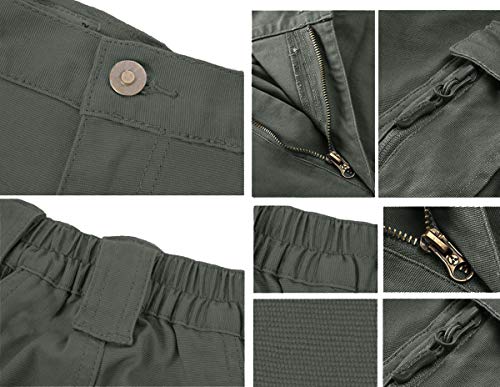 Tacvasen Men's Tactical Urban Ops Pants Climbing Hiking Hunting Cargo Pants Gray Green, 36 #TOP5