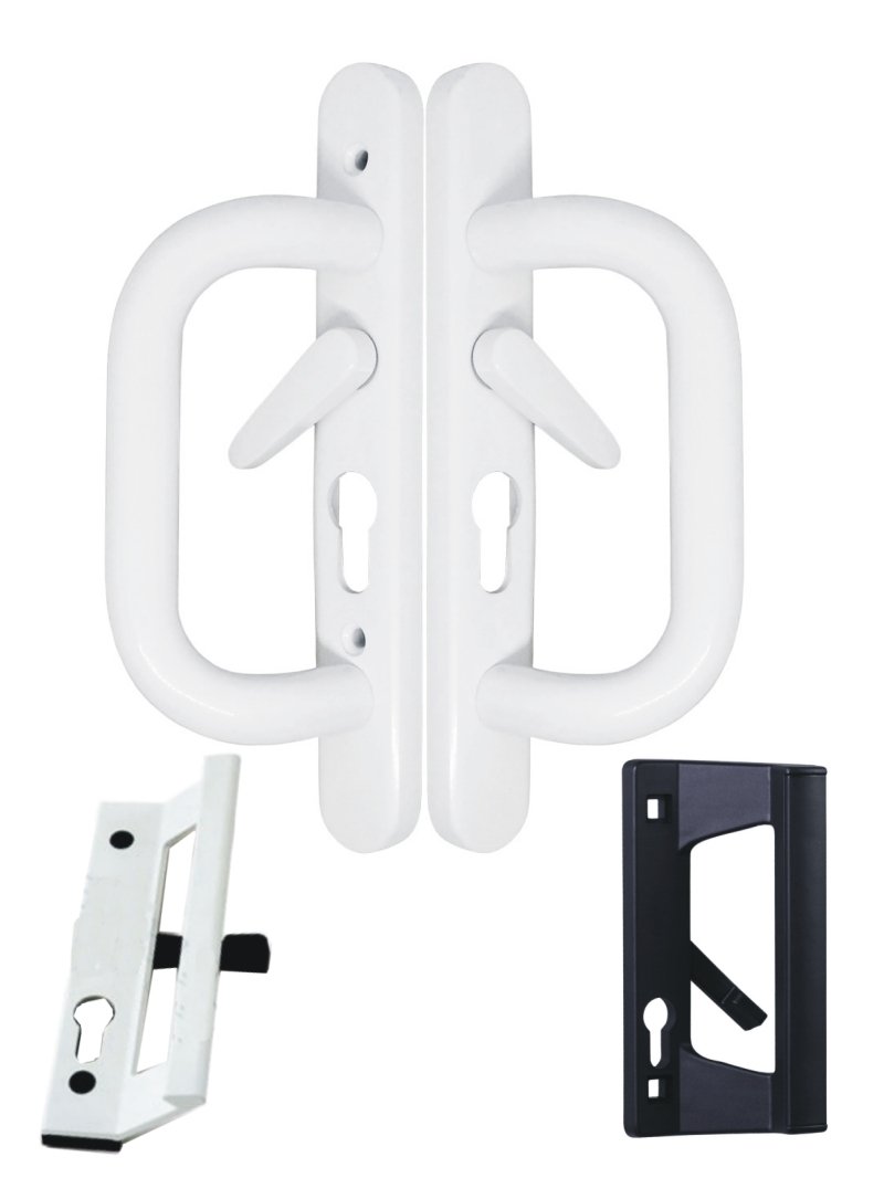 Schlegel White Inline Patio Door D Handle 43Mm Pz 133Mm Screw Fix
