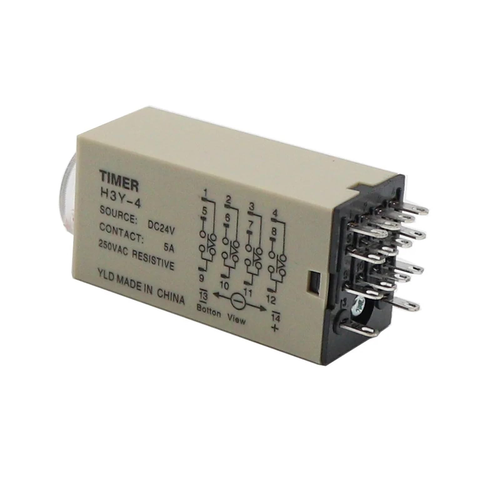 Snapklik.com : OLDHZTPGQX 1pcs Power On Delay Time Relay H3Y-4 Small 14 ...
