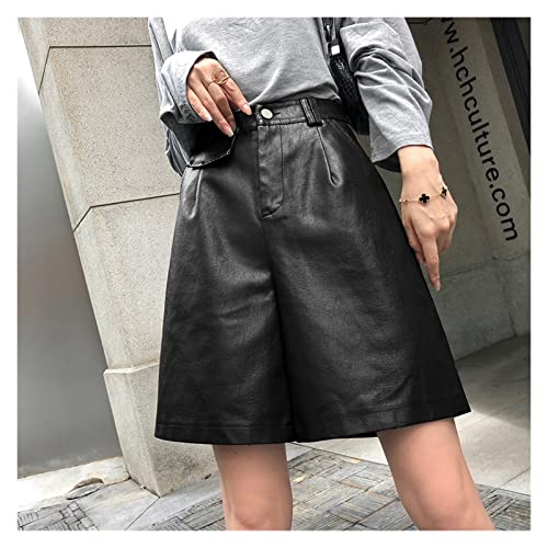 Faux leather shorts taille haute RLKHXBS pour un look chic en soirée ou au bureau