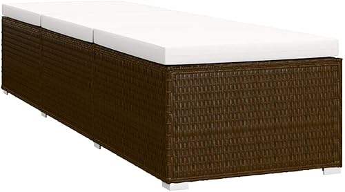 Miniatura 5 de Tumbonas de 3 piezas para patio con mesa de té, color marrón, sillas de salón al aire libre, tumbona de patio, para jardín, balcón, piscina, terrazas