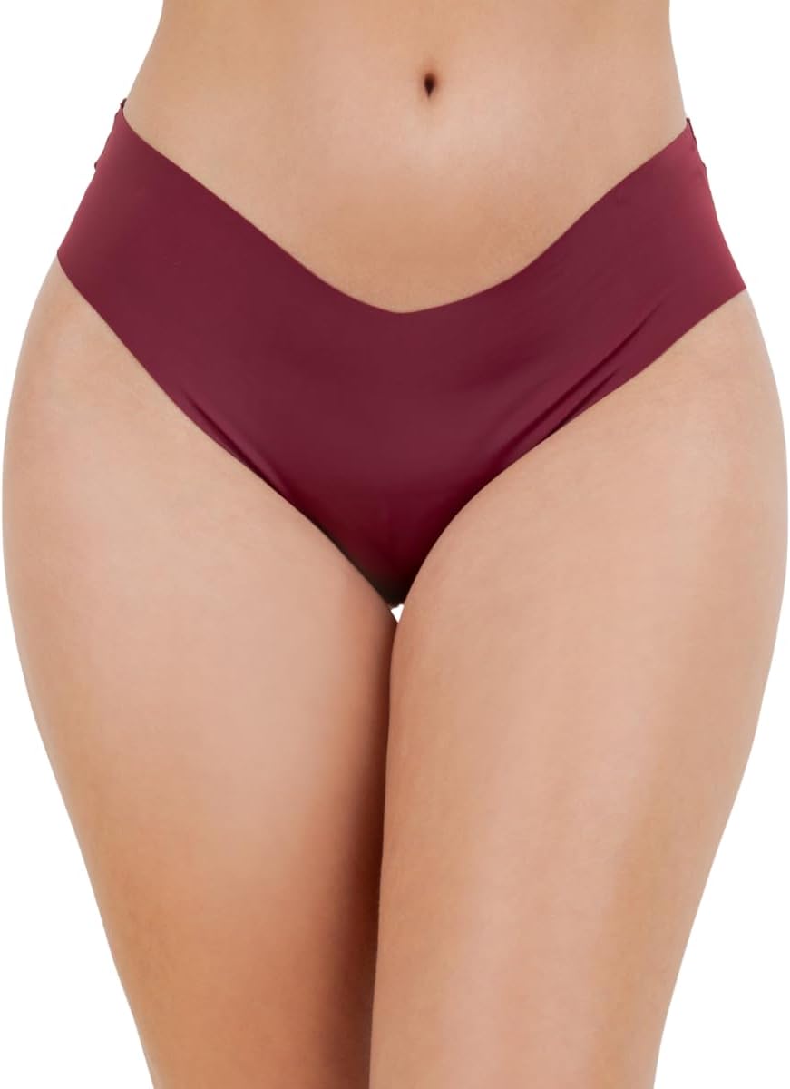 Women’s Laser Cut Briefs 5 Pack – Seamless Bonded Edge Underwear with Lace Detail