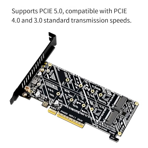 Adaptador NVME a PCIe 5.0 tarjeta doble M.2 velocidad máxima para transferir archivos pesados 5