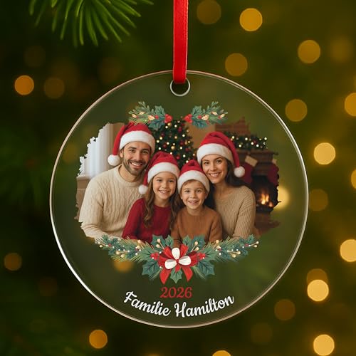LAUBLUST Personalisierter Weihnachtsbaumschmuck - Weihnachtskugel mit...