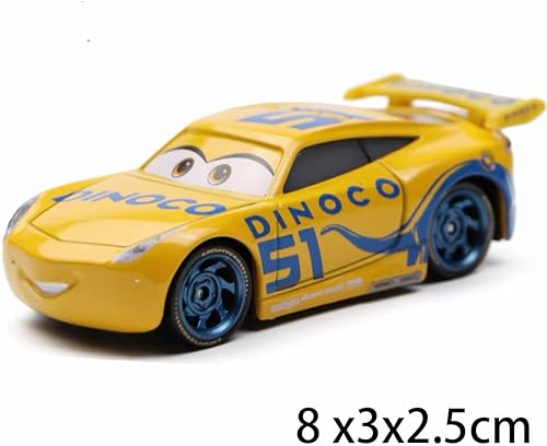 Miniatura 3 de wltk Movie Cars 2 3 Nuevo Dinoco Hauler NO.51 y Curz Ramirez Racer Speed 2 unidades, vehículos McQueen Jackson Storm Cruz Ramírez