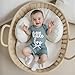 POZMTIORE Newborn Infant Baby Boy Summer Outfit Little Bro Letter Print Stripes Romper Shorts Set 2Pcs Clothes Set 3 6 12 18M (Blue, 12-18 Months)