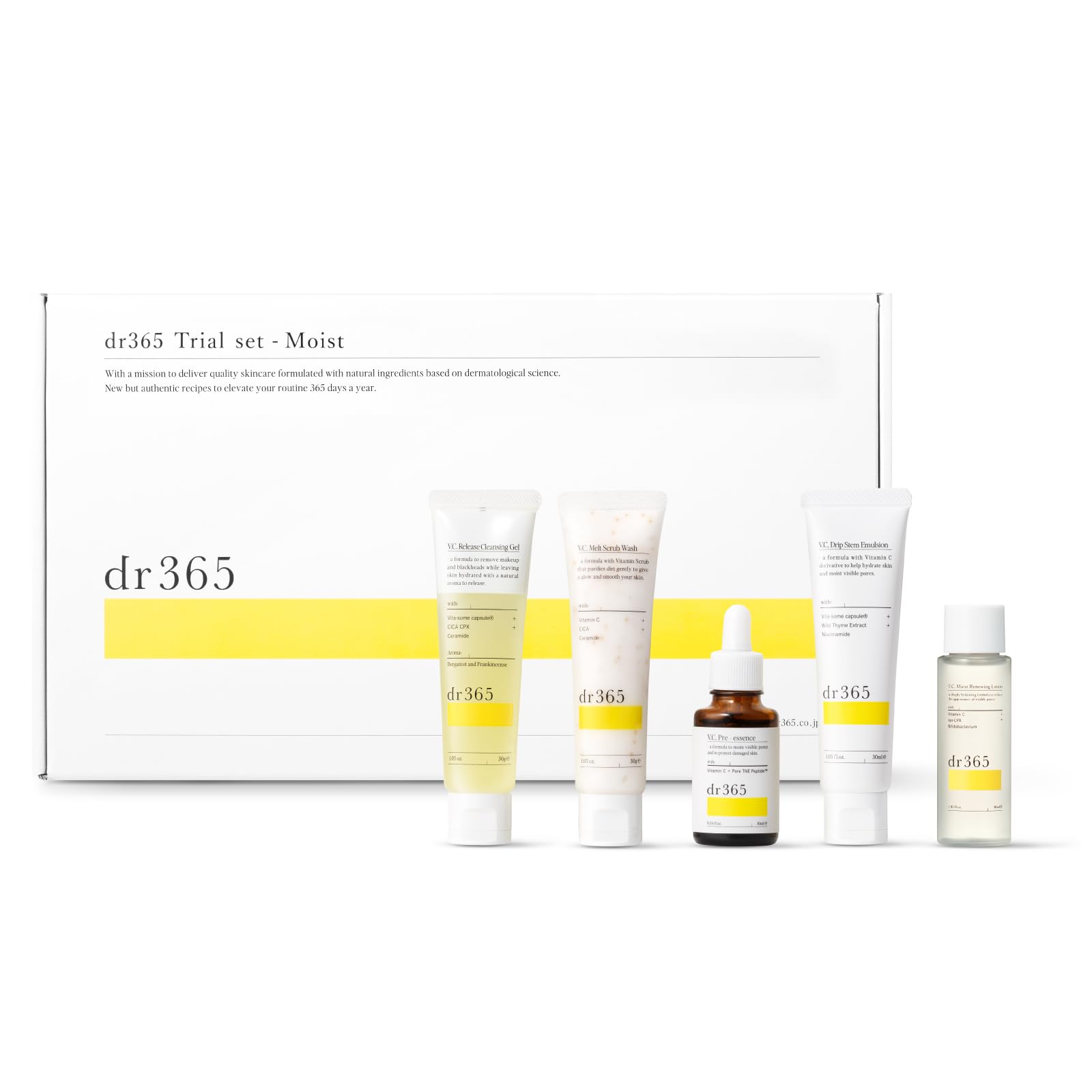 D.O.C skincare トライアルセット Amazon.co.jp: dr365 トライアルセット モイスト ビタミンc 化粧品